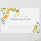 Citrus - Wie ben ik vrijgezellenfeest-spel Briefpapier (Voorkant)