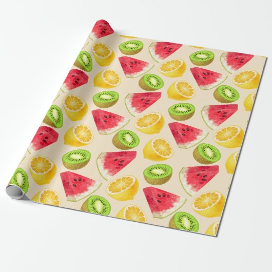 Citrus Wrapping Paper Cadeaupapier (Uitgerold)