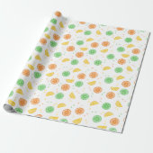 Citrus wrapping paper cadeaupapier (Uitgerold)