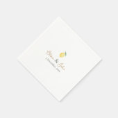 Citrus Yellow and Green Lemon Wedding Servet (Hoek)
