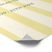 Citrus Yellow Champagne Tower Engagement Welcome Poster (Hoek)