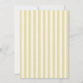 Citrus Yellow Elegant Modern Stripe Wedding Kaart (Achterkant)