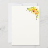 Citrus Yellow Floral Wedding I Spy Hunt Game Card Kaart (Achterkant)