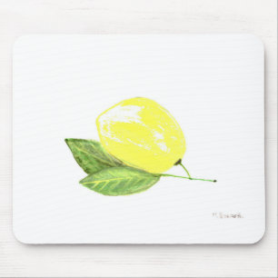 Citrus yellow fruitige Waterverf Citrus Summer Muismat