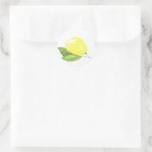 Citrus yellow fruitige Waterverf Citrus Summer Ronde Sticker (Tas)