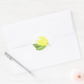 Citrus yellow fruitige Waterverf Citrus Summer Ronde Sticker (Envelop)