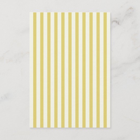 Citrus Yellow Olive Green and Ivory Wedding Detail Informatiekaartje (Achterkant)