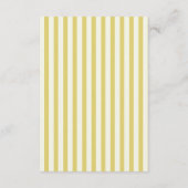 Citrus Yellow Olive Green and Ivory Wedding Detail Informatiekaartje (Achterkant)