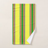Citrus Yellow Stripe 3-puntendoekset Bad Handdoek (Handdoek)