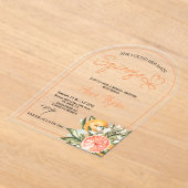 Citrus Ze vond haar belangrijkste squeeze Vrijgeze Acryl Uitnodigingen (Laagn)