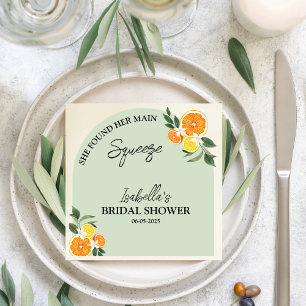 Citrus Ze Vond Haar Hoofdgroenheid  Bruidsdouche Servet