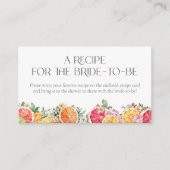 Citrus Zomer Recept voor de bruid te zijn Informatiekaartje (Voorkant)
