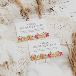 Citrus Zomer Recept voor de bruid te zijn Informatiekaartje