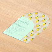 Citrus zomerverjaardag acryl uitnodigingen (Laagn)