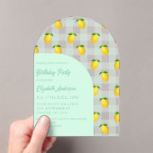 Citrus zomerverjaardag acryl uitnodigingen (Insitu (Draagbaar))