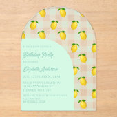 Citrus zomerverjaardag acryl uitnodigingen (Voorkant)