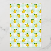 Citrus zomerverjaardag folie uitnodiging (Achterkant)