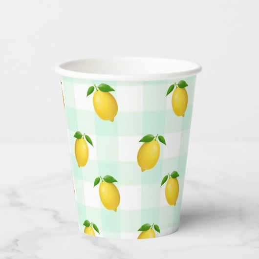 Citrus zomerverjaardag papieren bekers (Voorkant)