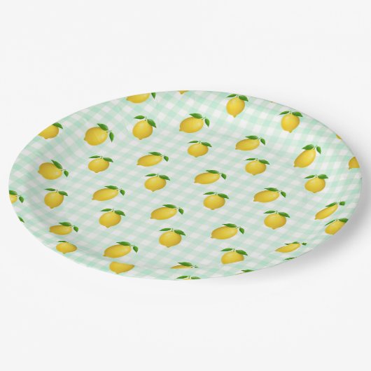 Citrus zomerverjaardag papieren bordje (Gekanteld)