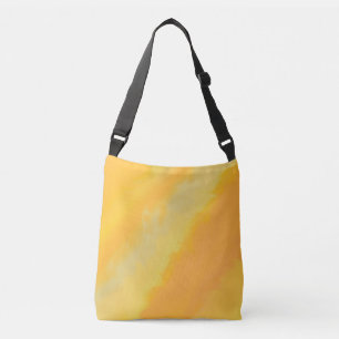 Citrus Zonnige Oranje Waterverf Patroon Crossbody Tas