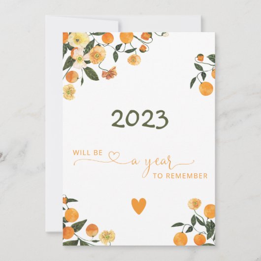 Citrus Zwangerschap Aankondiging Baby (Voorkant)