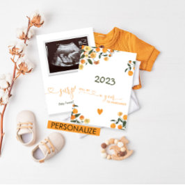 Citrus Zwangerschap Aankondiging Baby