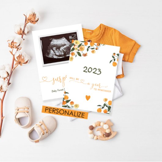 Citrus Zwangerschap Aankondiging Baby