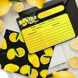 Citrus zwart en geel Vrijgezellenfeest recept Informatiekaartje