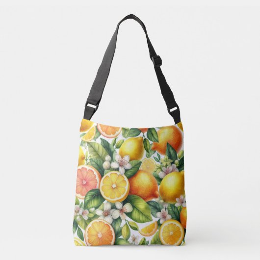 citrusbloei crossbody tas (Voorkant)