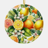 citrusbloei keramisch ornament (Voorkant)