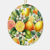citrusbloei keramisch ornament (Links)