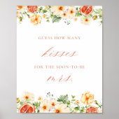 Citrusbloem Hoeveel Kussen Vrijgezellenfeest Game Poster (Voorkant)