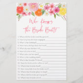 Citrusbloem Wie kent de bruid beste spel (Voorkant)