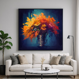 Citrusbloemen - Painterly Stilleven Art Style Poster