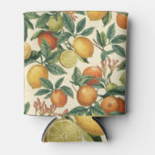 Citrusbloementuin Naadloos Patroon  Blikjeskoeler (Voorkant)