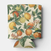 Citrusbloementuin Naadloos Patroon  Blikjeskoeler (Achterkant)