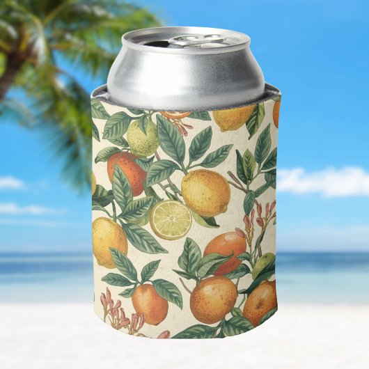Citrusbloementuin Naadloos Patroon  Blikjeskoeler