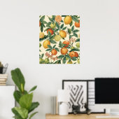 Citrusbloementuin Naadloos Patroon Poster (Thuiskantoor)