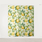 Citrusbloesems van Mediterrane citroen Wandkleed (Voorkant)