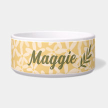 Citrusbloesems witte / gele gepersonaliseerde hond