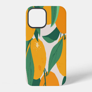 Citrusboom: Zomerhand getrokken iPhone 12 Hoesje