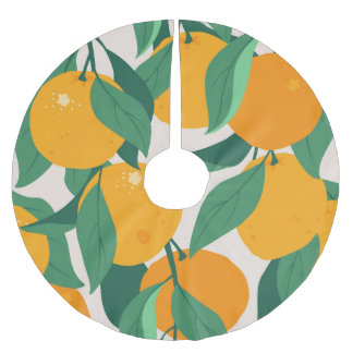 Citrusboom: Zomerhand getrokken Kerstboom Rok
