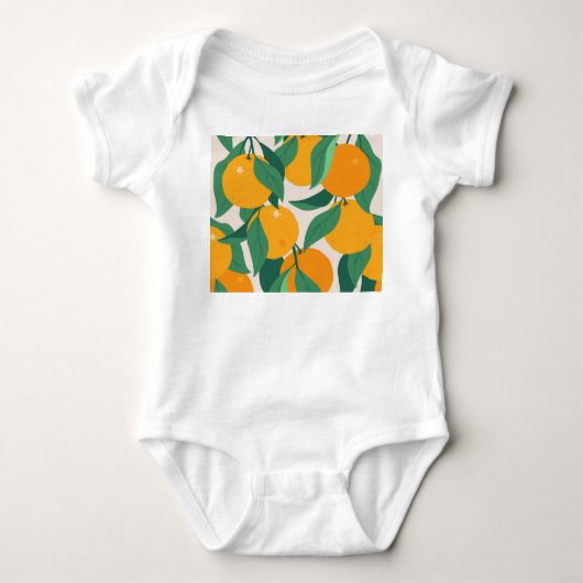 Citrusboom: Zomerhand getrokken Romper (Voorkant)