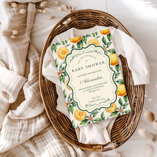 Citrusboomgaard Baby Shower Kaart