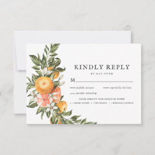 Citrusboomgaard   Boho Greenery RSVP met maaltijd Kaartje