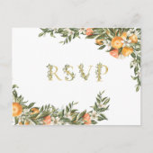 citrusboomgaard | Boho Greenery Wedding RSVP Uitnodiging Briefkaart (Voorkant)