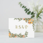 citrusboomgaard | Boho Greenery Wedding RSVP Uitnodiging Briefkaart (Staand voorkant)