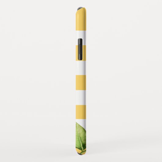 Citrusboomgaard Lemon Streep Monogram Case-Mate iPhone Case (Achterkant/rechts)