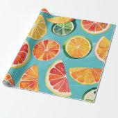 citrusbreuk cadeaupapier (Uitgerold)