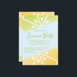 Citruscitroen Limoen Geel Blauw Zomerfeest Kaart<br><div class="desc">Dit zomerontwerp heeft een citrusachtergrond in heldergeel en limoengroen. Klik op de knop Aanpassen voor meer opties voor het toevoegen van uw eigen aangepaste tekst! Variaties van dit ontwerp, extra kleuren en coördinerende producten zijn beschikbaar in onze winkel, zazzle.com/store/doodlelulu. Neem contact met ons op als u dit ontwerp op een...</div>